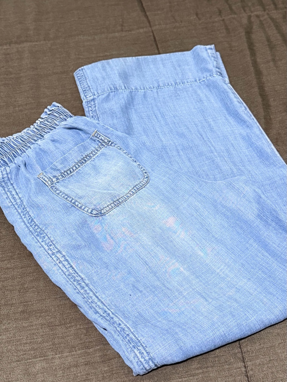Knox Rose Light Blue Boyfriend Jeans with Elastic Waist